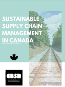 SUSTAINABLE SUPPLY CHAIN MANAGEMENT IN CANADA